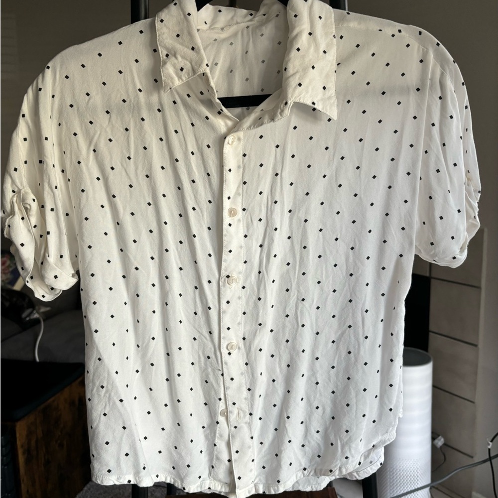 White Polka Dot Women’s Shirt